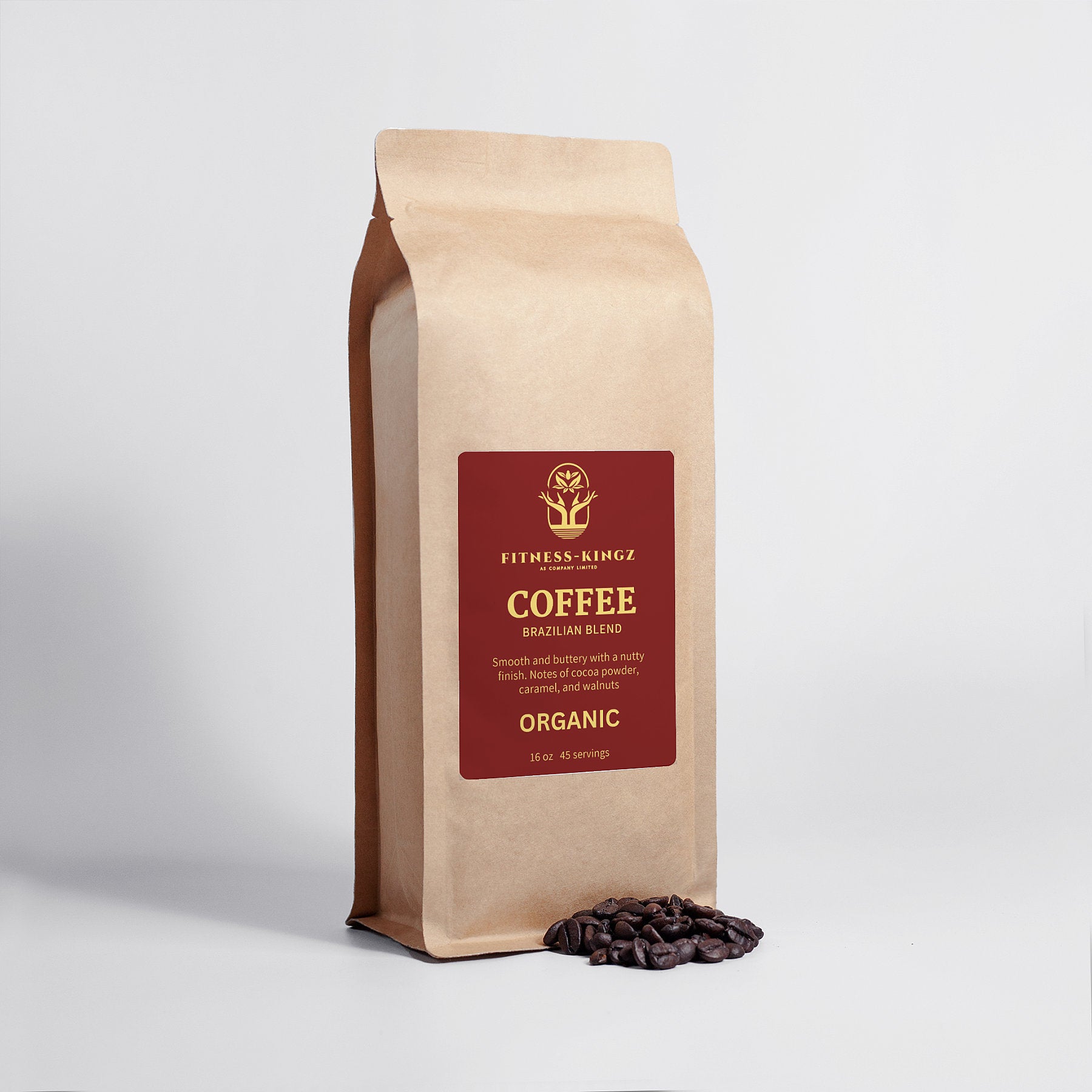 Experience Excellence: Fitness-Kingz® Organic Brazilian Blend Coffee Beans
